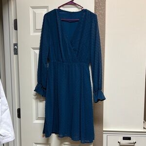 Elegant Blue Women's Dress